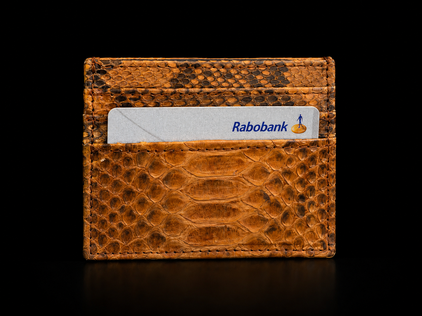 Lojan Python Cardholder Cognac Brown