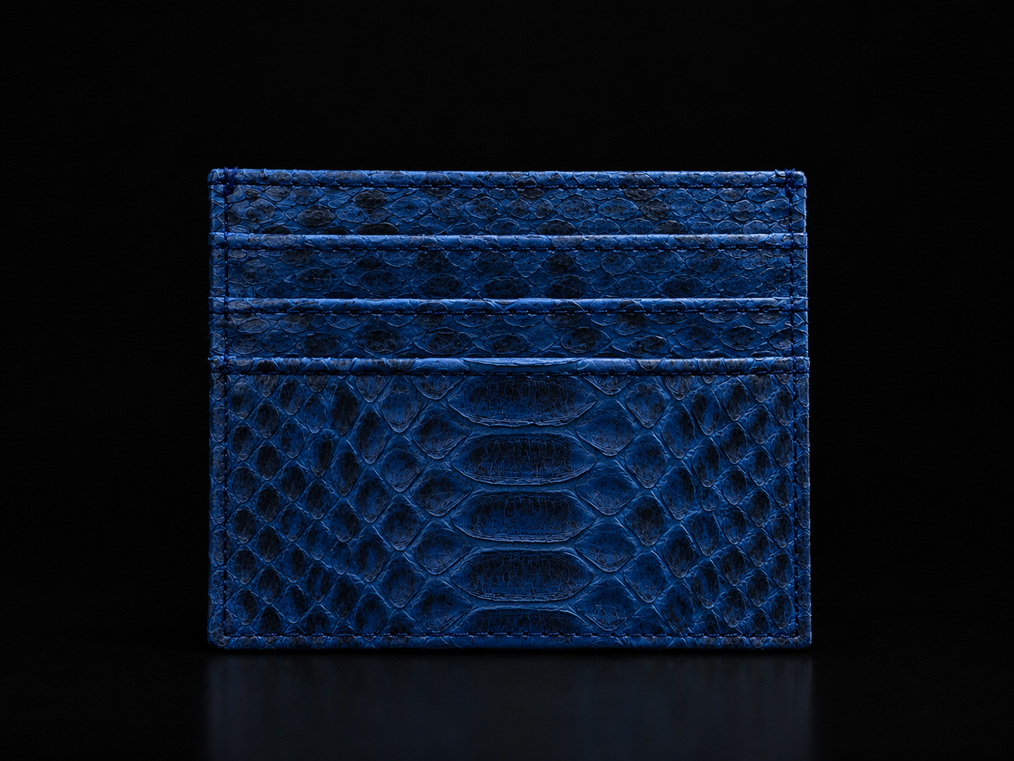 Lojan Python Cardholder  Midnight Blue