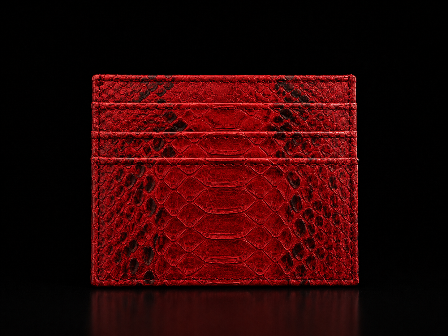 Lojan Python Cardholder  Crimson Red